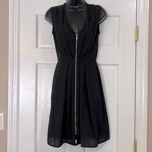H&M Black Front Zip Dress
